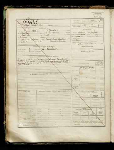 Boitel, Michel René, né le 25 juin 1899 à Doullens (Somme), classe 1918, matricule n° 1165, Bureau de recrutement d'Abbeville