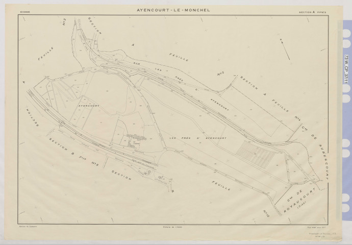 Plan du cadastre rénové - Ayencourt (Ayencourt-le-Monchel) : section A5