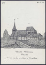 Welles-Pérennes (Welles ,Oise) : église isolée au milieu du cimetière - (Reproduction interdite sans autorisation - © Claude Piette)