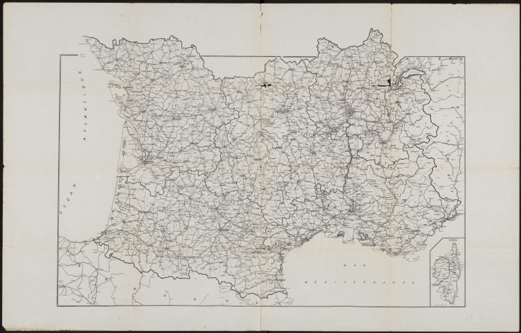 Service des poids et mesures de France. Inspections et bureaux de vérification. Carte mise à jour avec le concours de MM. les inspecteurs ingénieurs et vérificateurs des poids et mesures pour la Revue de Métrologie Pratique 102 rue de la Tour à Paris