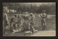 LA GUERRE EUROPEENNE 1914. TIRAILLEURS MAROCAINS A AMIENS PREPARATION D'UN MECHOUI (MOUTON ROTI)