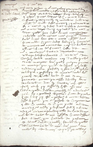 Etude de Me Antoine Limeu à Amiens (étude n°6). Minutes de l'année 1655