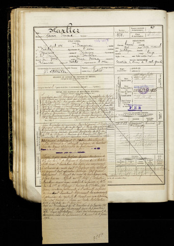 Marlier, Maurice Fernand, né le 25 avril 1896 à Beaurevoir (Aisne), classe 1916, matricule n° 45, Bureau de recrutement d'Amiens