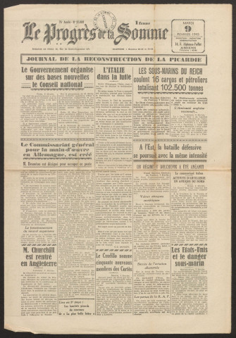 Le Progrès de la Somme, numéro 22889, 9 février 1943