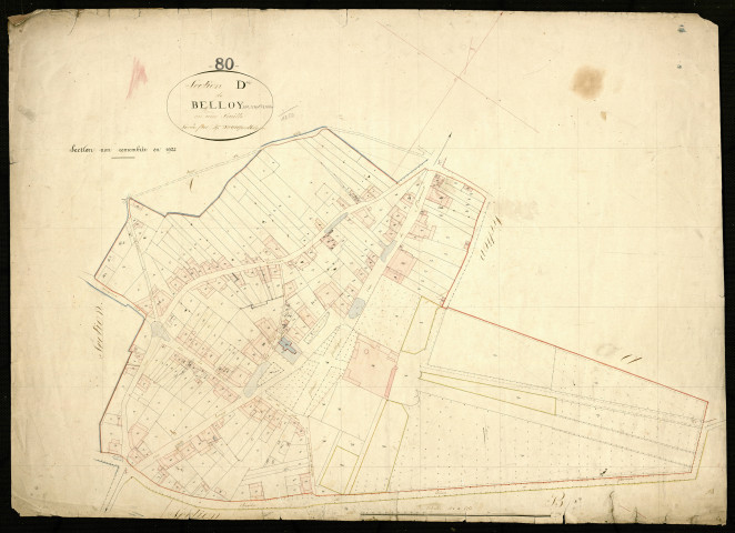 Plan du cadastre napoléonien - Belloy-en-Santerre (Belloy) : D