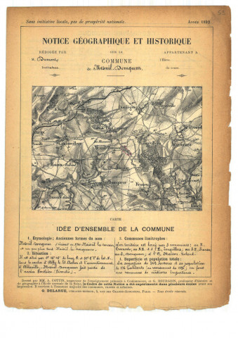 Mesnil Domqueur : notice historique et géographique sur la commune