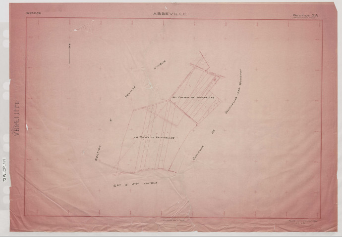 Plan du cadastre rénové - Abbeville : section ZA