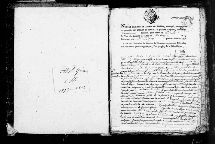Saint-Sulpice : naissances (1813-1822, 1843-1882), mariages (1793-1802, 1812-1822, 1833-1842, 1853-1882), décès (1813-1822, 1843-1882)