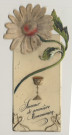 Souvenir de première communion. Fleurs et calice
