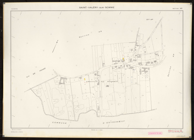 Plan du cadastre rénové - Saint-Valery-Sur-Somme : section AR