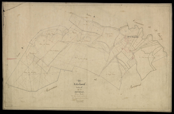Plan du cadastre napoléonien - Estreboeuf : Neuville, C