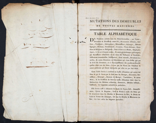 Tables des vendeurs du bureau d’Amiens pour la période 1776-1785