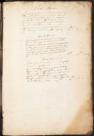 Contrôle des actes du bureau de Conty pour la période du 2 juillet 1720 au 20 février 1722