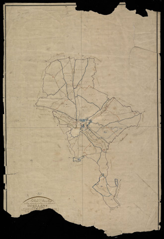 Plan du cadastre napoléonien - Doullens : tableau d'assemblage