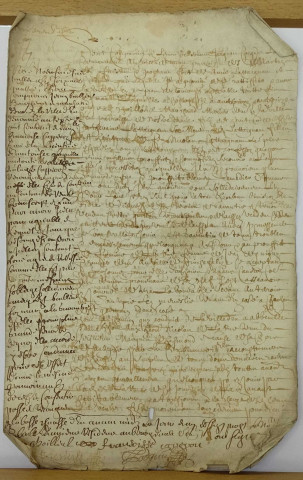 Etude de Me Paul Leclercq à Ault. Minutes de l'année 1662 (juillet à décembre)