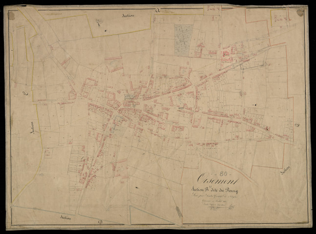 Plan du cadastre napoléonien - Oisemont : Bourg (Le), B