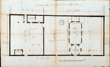 Plan de partie du logis du roy donnant sur la rue des trois cailloux 1777