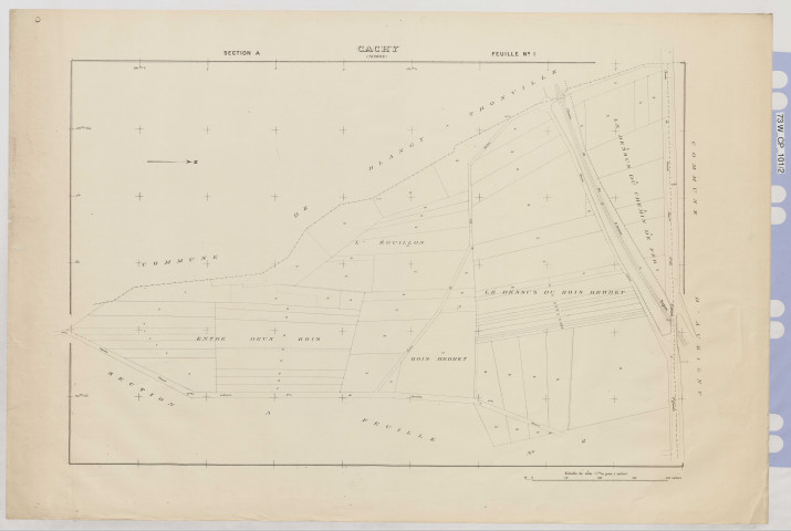 Plan du cadastre rénové - Cachy : section A1