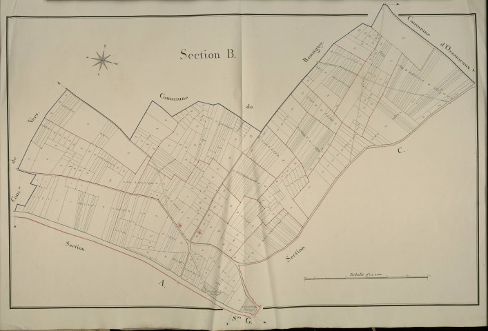 Plan du cadastre napoléonien - Saint-Sauflieu : B