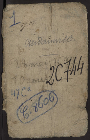 Contrôle des actes du bureau d'Andainville pour la période du 28 mai 1697 au 10 août 1700
