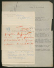 Témoignage de Ferron, Michel (Médecin) et correspondance avec Jacques Péricard