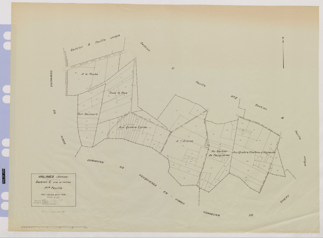 Plan du cadastre rénové - Valines : section C1