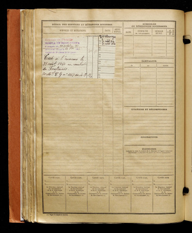 Duquesnoy, Arsène Cyrus, né le 02 juin 1892 à Transloy (Le) (Pas-de-Calais), classe 1912, matricule n° 1171, Bureau de recrutement d'Amiens