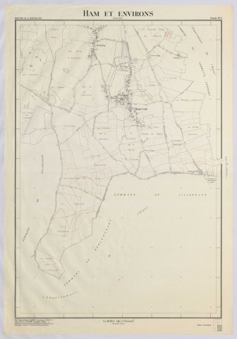 Ham et environs. Ministère de la Construction. Plan topographique expédié établi en 1961. Feuille 4
