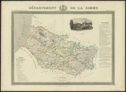 Département de la Somme et une vue d'Amiens. Atlas des départements du Nord