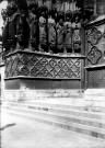 Cathédrale d'Amiens, vue de détail : les sculptures du portail de Saint-Firmin