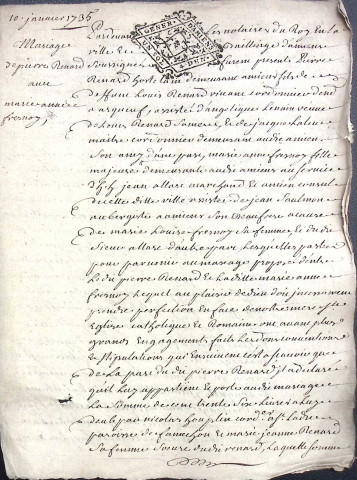 Etude de Me Firmin Magnier à Amiens (étude n°4). Minutes de l'année 1735