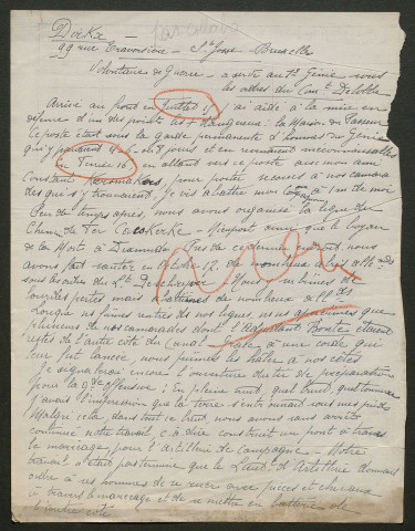 Témoignage de Dirkx et correspondance avec Jacques Péricard