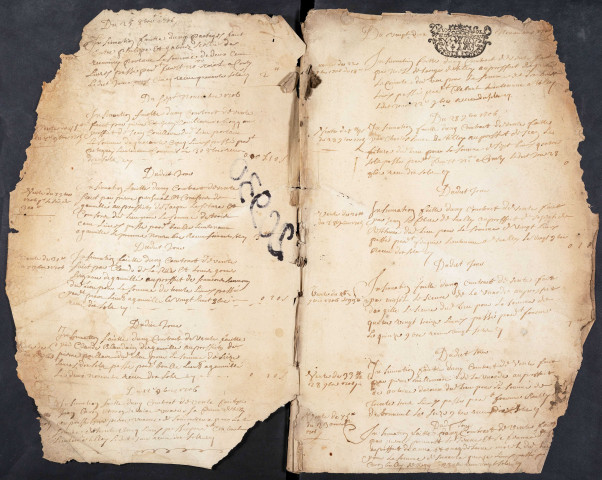 Centième denier du bureau de Conty pour la période du 11 septembre 1706 au 5 mars 1710