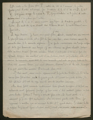 Témoignage de Charoy, André (Sapeur) et correspondance avec Jacques Péricard