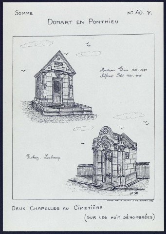 Domart-en-Ponthieu : deux chapelles au cimetière - (Reproduction interdite sans autorisation - © Claude Piette)