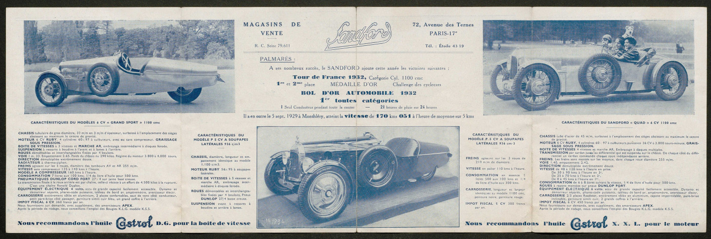 Publicités automobiles : Sandford