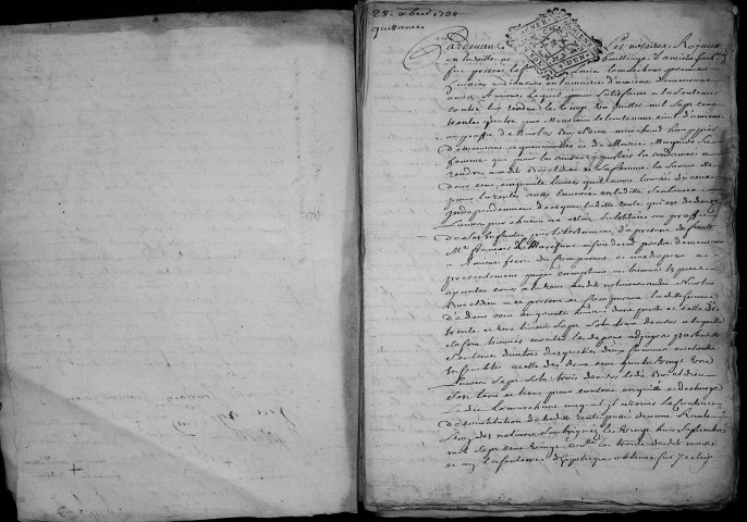 Etude de Me Grégoire Rault à Amiens (étude n°21). Minutes de l'année 1734