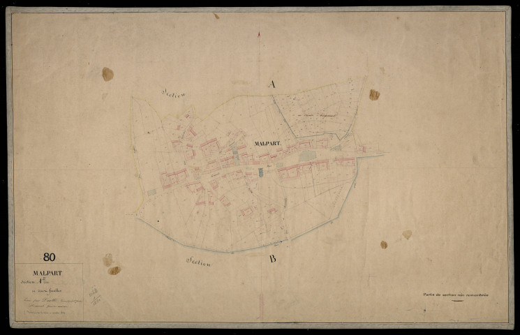 Plan du cadastre napoléonien - Malpart : Chef-lieu (Le), A2