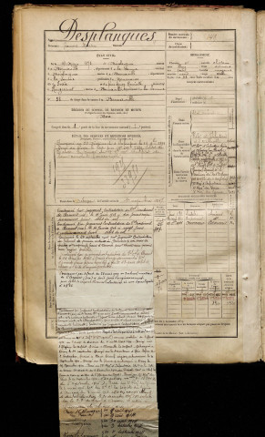 Desplanques, François Martin, né le 19 mars 1873 à Boisbergues (Somme), classe 1893, matricule n° 149, Bureau de recrutement d'Abbeville