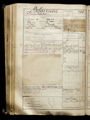 Delavenne, Désiré Jean Baptiste Ildevert, né le 26 mars 1890 à Sailly-le-Sec (Somme), classe 1910, matricule n° 796, Bureau de recrutement de Péronne