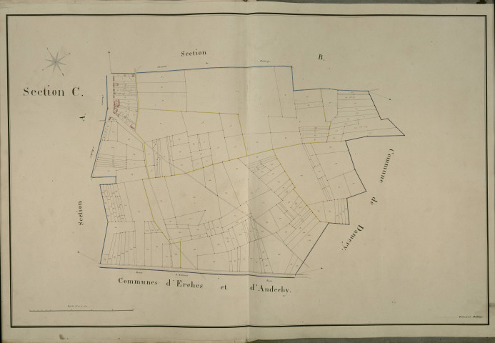 Plan du cadastre napoléonien - Parvillers-le-Quesnoy (Quesnoy (Le)) : C