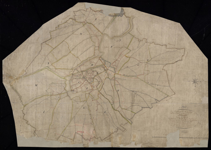 Plan du cadastre napoléonien - Abbeville : tableau d'assemblage