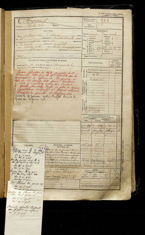 Homet, Charles Victor, né le 08 février 1897 à Nancy (Meurthe-et-Moselle), classe 1917, matricule n° 755, Bureau de recrutement d'Amiens