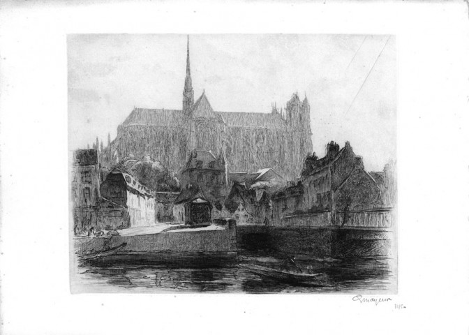 La cathédrale, vue du marché sur l'eau