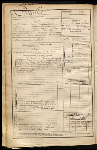 Coeuillet, Marcel Cyrille Augustin, né le 26 février 1866 à Fontaine-sur-Maye (Somme), classe 1886, matricule n° 722, Bureau de recrutement d'Abbeville