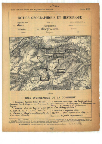 Bergicourt : notice historique et géographique sur la commune
