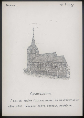 Courcelette : église de Saint-Ultan - (Reproduction interdite sans autorisation - © Claude Piette)