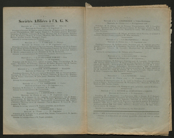 Bulletin trimestriel de l'association des gymnastes de la Somme. 13e année, n° 2