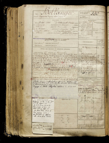Bellanger, Raymond Eugène Alfred, né le 28 mai 1890 à Bettencourt-Rivière (Somme), classe 1910, matricule n° 380, Bureau de recrutement d'Abbeville