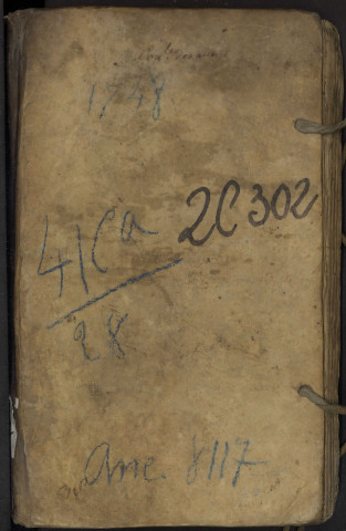 Contrôle des actes du bureau d'Airaines pour la période du 18 octobre 1748 au 12 février 1750